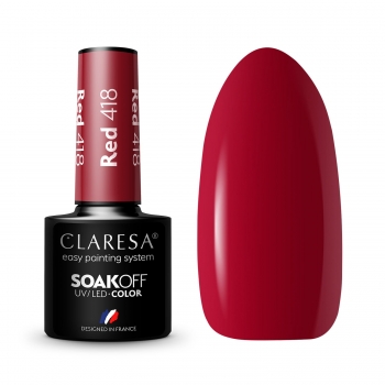 Claresa lakier hybrydowy Red 418 5g